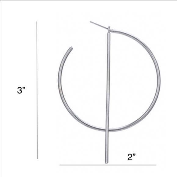 • Ally • Gold or Silver Pendant Hoops - Picture 5 of 5